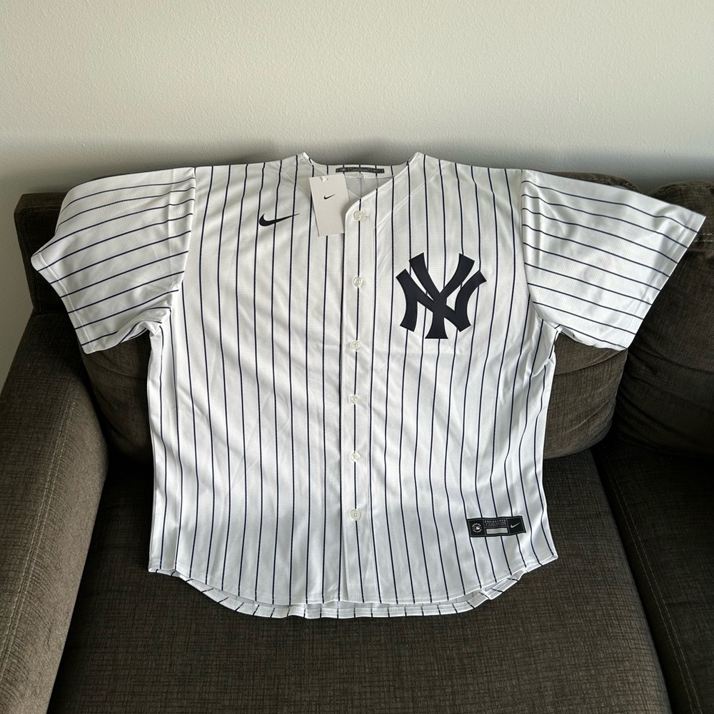 Nike Authentic NY New York Yankees MLB Baseball Pinstripe Jersey Men’s Sz: XXL